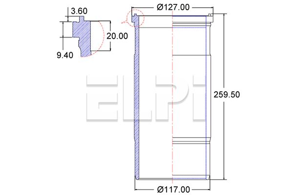 Camasa cilindru LP180 3406 ELPI